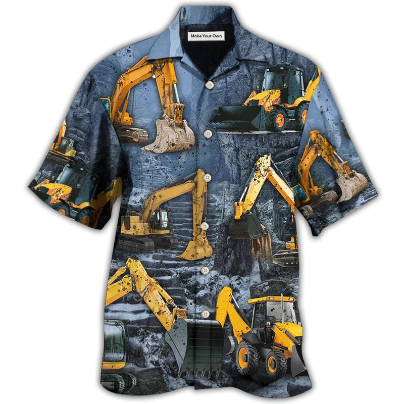 Hawaiian Shirt / Adults / S Excavator Strong Power - Hawaiian Shirt - Reefox