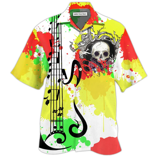 Hawaiian Shirt / Adults / S Guitar Colorful Style - Hawaiian Shirt - Reefox