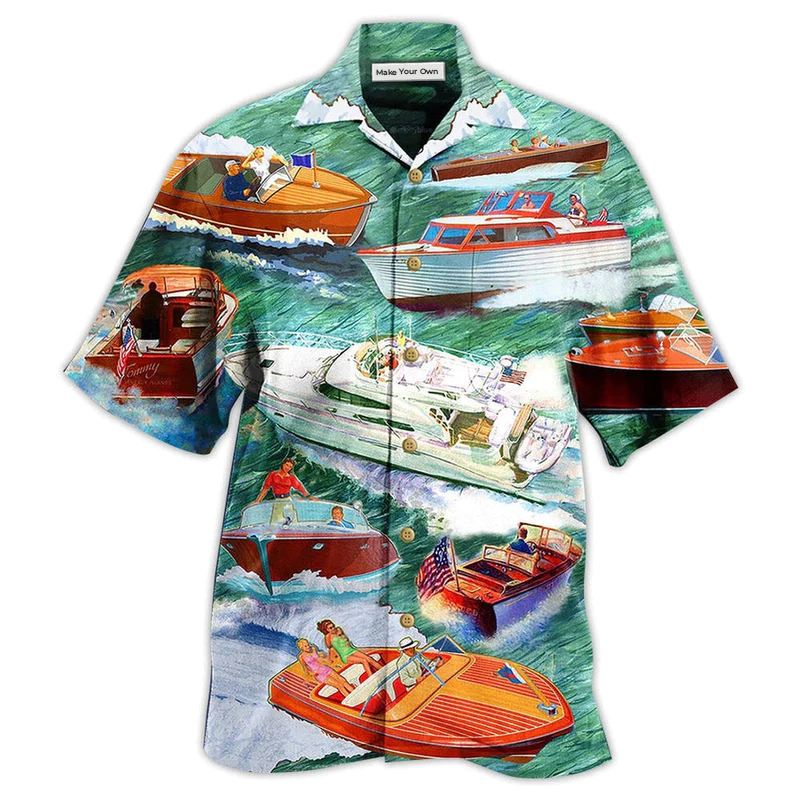 Hawaiian Shirt / Adults / S Pontoon Love It Waves - Hawaiian Shirt - Reefox