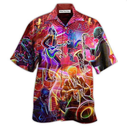 Hawaiian Shirt / Adults / S Jazz Music Life Take Slowly With Jazz Cool - Hawaiian Shirt - Reefox