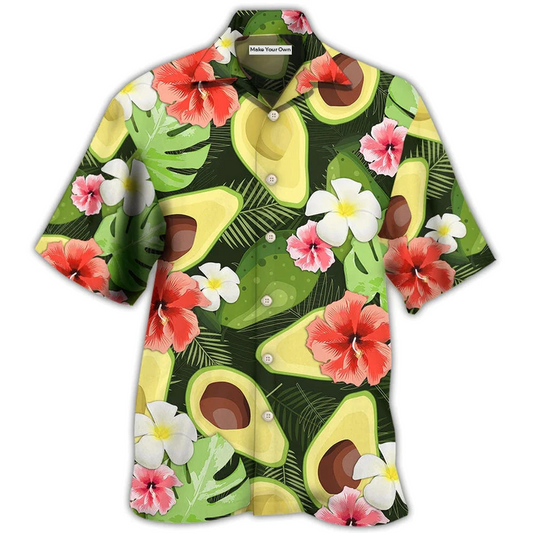 Avocado Tropical Floral - Hawaiian Shirt - Reefox