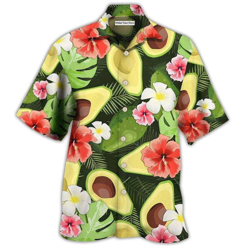 Avocado Tropical Floral - Hawaiian Shirt - Reefox