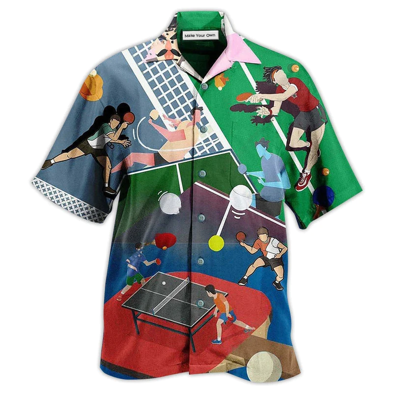 Hawaiian Shirt / Adults / S Ping-pong Lover - Hawaiian Shirt - Reefox