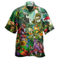 Hawaiian Shirt / Adults / S Hippie Magic World Mushrooms Dragon - Hawaiian Shirt - Reefox