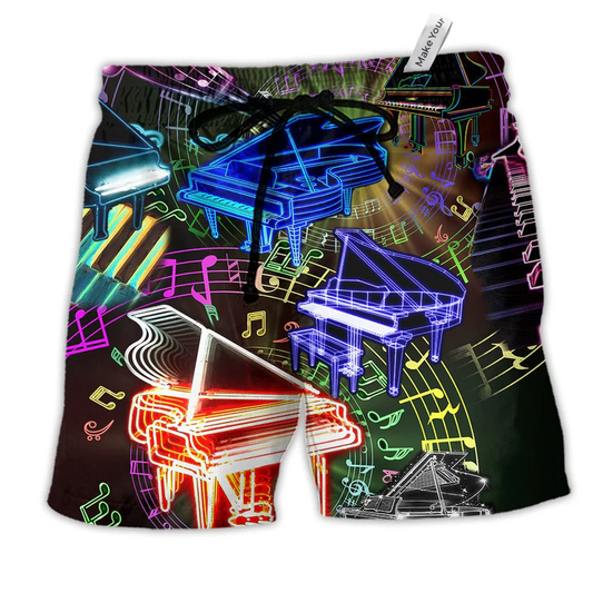 Beach Short / Adults / S Piano Music Beautiful Speaks - Beach Short Reefox - Owls Matrix LTD