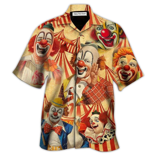 Hawaiian Shirt / Adults / S Clown Funny Happy Funny Life - Hawaiian Shirt - Reefox
