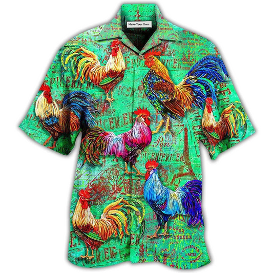 Hawaiian Shirt / Adults / S Chicken Love Green Farm Lover - Hawaiian Shirt - Reefox