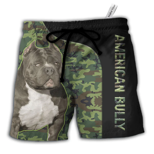 American Bully Dog Lover - Beach Short Reefox - Owls Matrix LTD