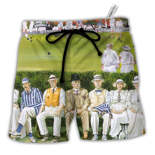 Lawn Bowling This Is My Family - Beach Short Reefox - Owls Matrix LTD