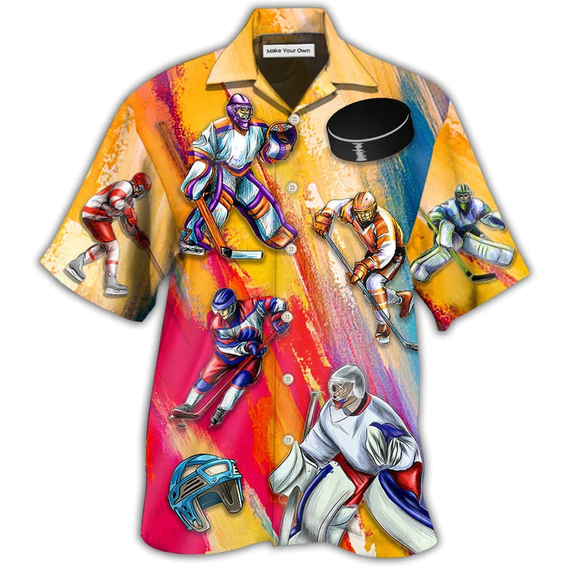 Hawaiian Shirt / Adults / S Ice Hockey Life Style - Hawaiian Shirt - Reefox