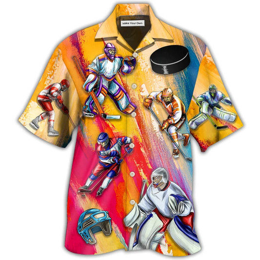 Hawaiian Shirt / Adults / S Ice Hockey Life Style - Hawaiian Shirt - Reefox