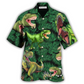 Hawaiian Shirt / Adults / S Dinosaur World Summer Green Leaf - Hawaiian Shirt - Reefox