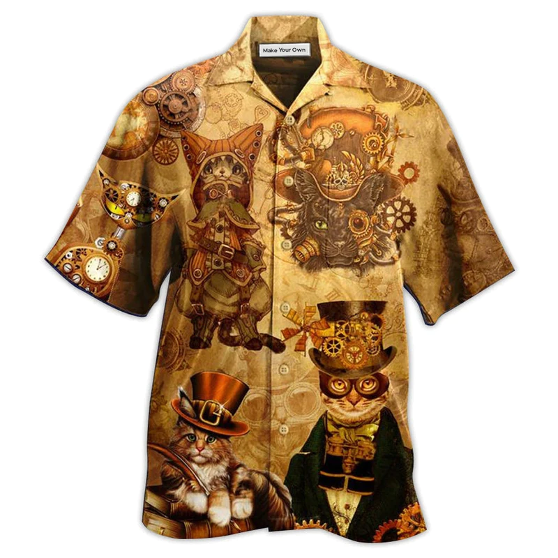 Hawaiian Shirt / Adults / S Cat Luxury Style - Hawaiian Shirt - Reefox