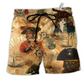 Beach Short / Adults / S Cat Lover Pirates Story - Beach Short Reefox - Owls Matrix LTD