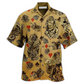 Hawaiian Shirt / Adults / S Gambling Flowers Skull - Hawaiian Shirt - Reefox