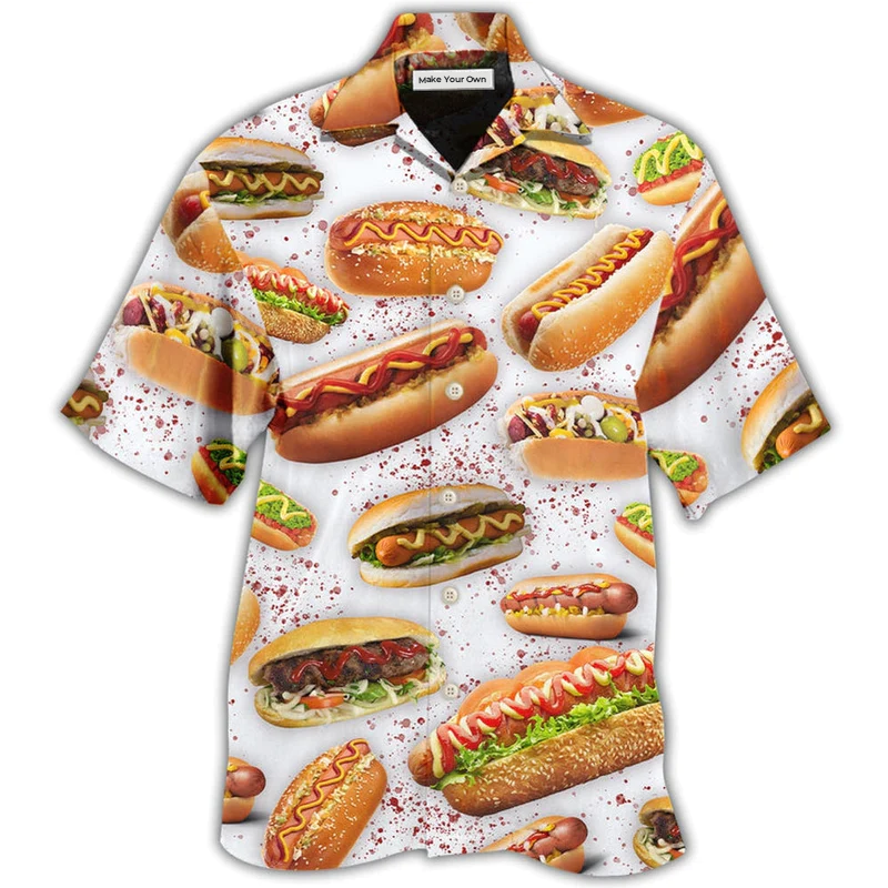 Hawaiian Shirt / Adults / S Hot Dog Basic Style - Hawaiian Shirt - Reefox