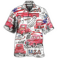 Hawaiian Shirt / Adults / S Truck Red USA Flag Independence Day - Hawaiian Shirt - Reefox