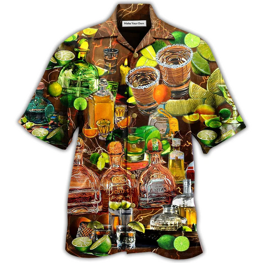 Hawaiian Shirt / Adults / S Wine When Life Gives You A Lemon Grab TQL & Salt - Hawaiian Shirt - Reefox
