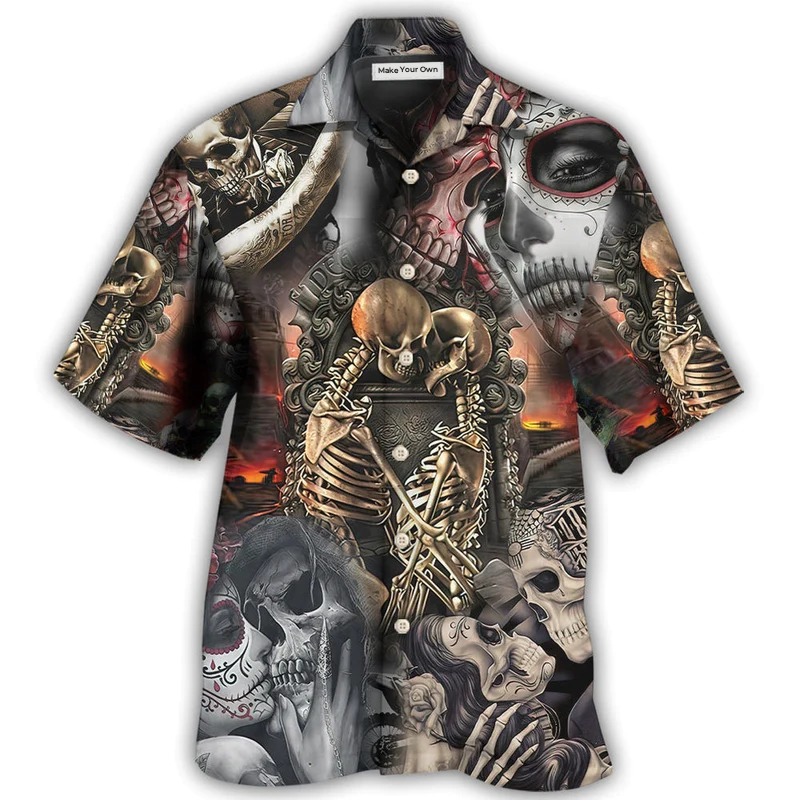 Hawaiian Shirt / Adults / S Skull Marrying A Perfect Wife - Hawaiian Shirt - Reefox