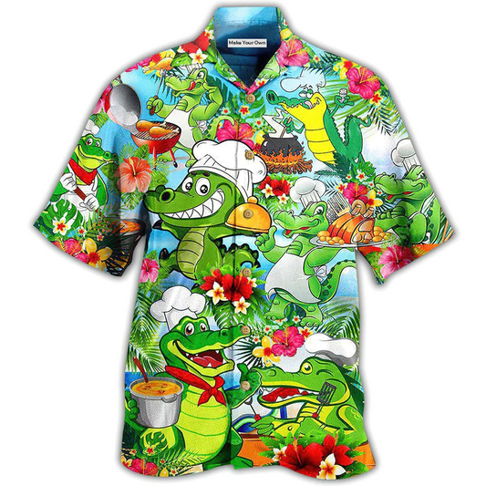 Hawaiian Shirt / Adults / S Chef Animals Alligator - Hawaiian Shirt - Reefox
