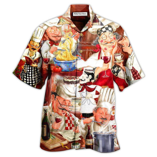 Hawaiian Shirt / Adults / S Chef Cooking Is The Art Of Life I'm So Happy - Hawaiian Shirt - Reefox