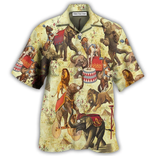 Hawaiian Shirt / Adults / S Elephant Circus Show - Hawaiian Shirt - Reefox