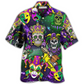 Hawaiian Shirt / Adults / S Mardi Gras Skull Art - Hawaiian Shirt - Reefox