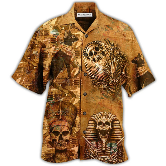 Hawaiian Shirt / Adults / S Egypt Skull - Hawaiian Shirt - Reefox