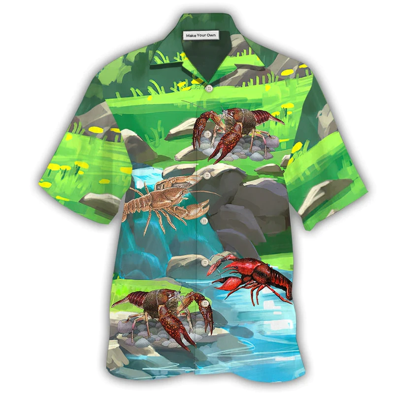 Hawaiian Shirt / Adults / S Crawfish Into The Beautiful Forest - Hawaiian Shirt - Reefox