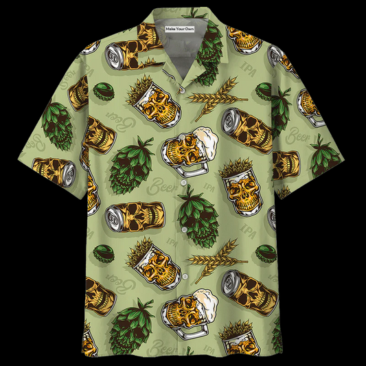 Hawaiian Shirt / Adults / S Beer Favorite Bassic Background - Hawaiian Shirt - Reefox