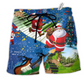 Beach Short / Adults / S Christmas Jumping On Musical Instrument - Beach Short Reefox - Owls Matrix LTD