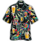 Hawaiian Shirt / Adults / S Beer And Disc Golf Tropical Flower Tie Dye - Hawaiian Shirt - Reefox