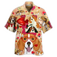 Hawaiian Shirt / Adults / S Beagle Dog And Valentine Love You - Hawaiian Shirt - Reefox