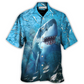 Shark Swims Through Baitfish Shoal - Hawaiian Shirt - Reefox