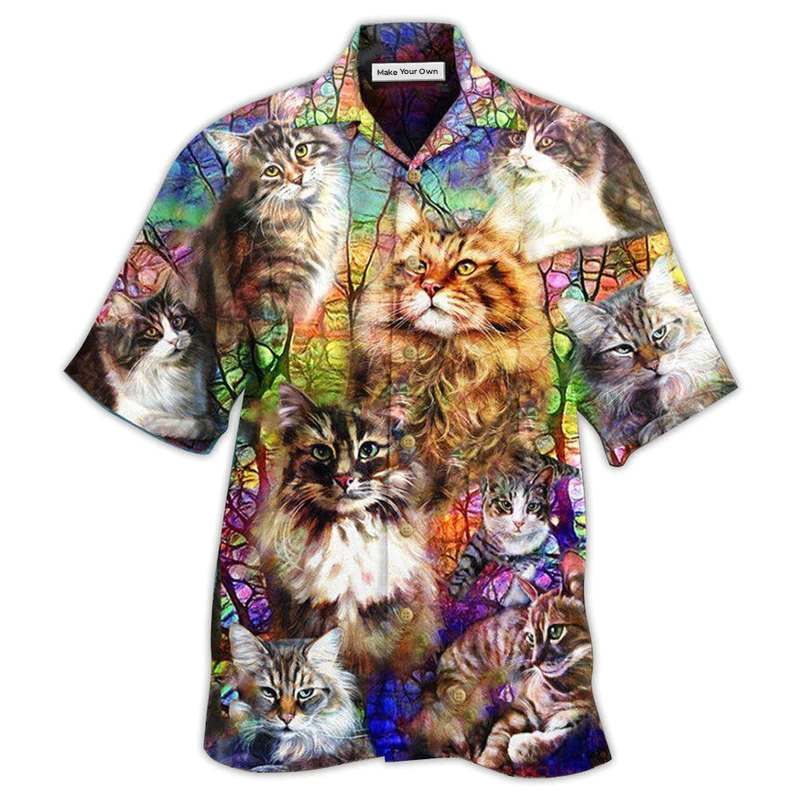 Hawaiian Shirt / Adults / S Cat Life Is Better With Cat - Hawaiian Shirt - Reefox