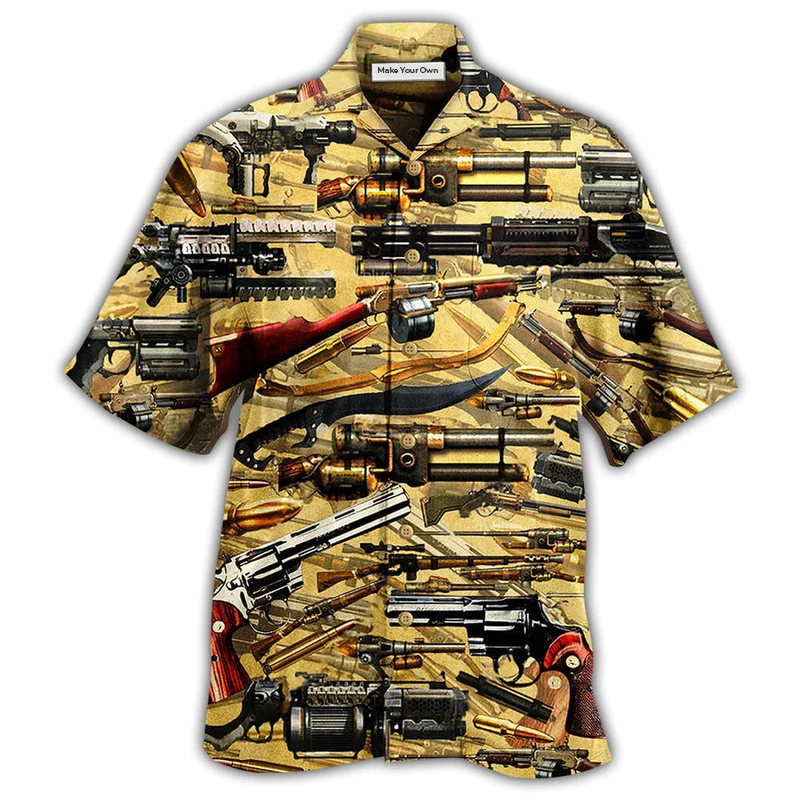 Hawaiian Shirt / Adults / S Gun It's About How To How To Hold It Coolest - Hawaiian Shirt - Reefox