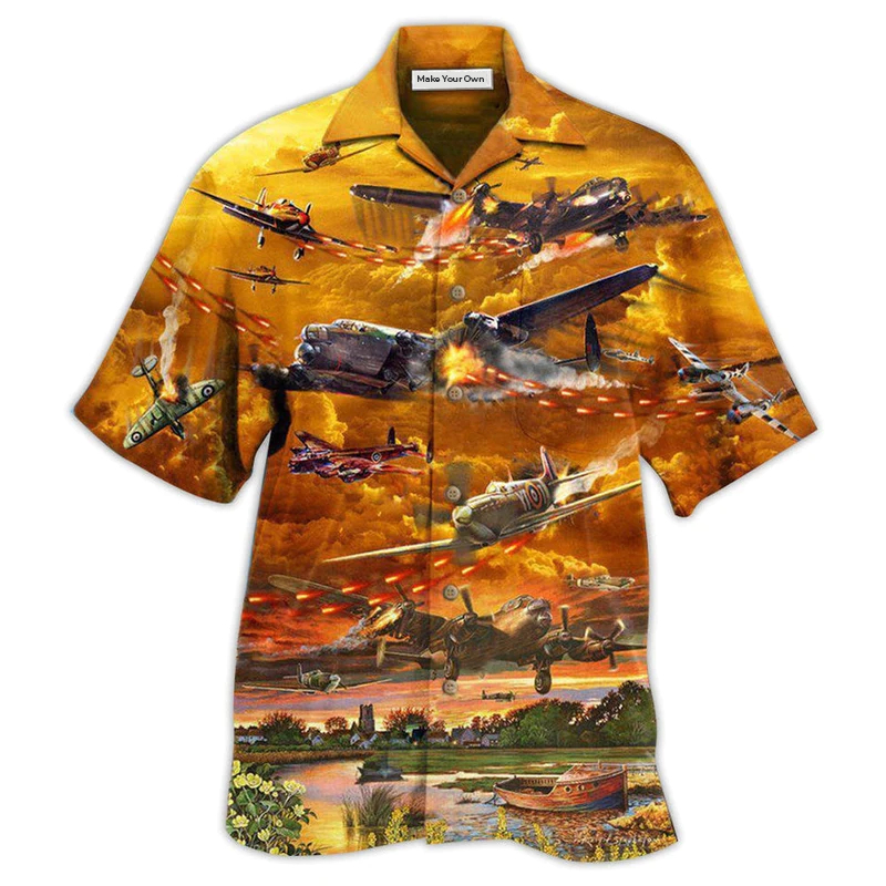 Hawaiian Shirt / Adults / S Combat Aircraft Crashing Is What's Dangerous Fire War - Hawaiian Shirt - Reefox
