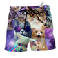 Beach Short / Adults / S Cat The Battle Flying Cat Rebellion - Beach Short Reefox - Owls Matrix LTD