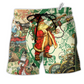 Beach Short / Adults / S Christmas Steampunk Santa Clause - Beach Short Reefox - Owls Matrix LTD