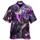 Hawaiian Shirt / Adults / S Dragon Purple Skull Monster Lightning Fight Art Style - Hawaiian Shirt - Reefox