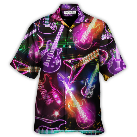 Hawaiian Shirt / Adults / S Guitar Neon Amazing Christmas - Hawaiian Shirt - Reefox