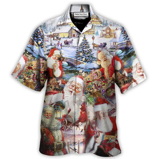 Hawaiian Shirt / Adults / S Christmas Santa I'm Just Here For The Ho's - Hawaiian Shirt - Reefox
