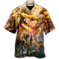 Hawaiian Shirt / Adults / S Dragon Fight To Defend The Territory - Hawaiian Shirt - Reefox