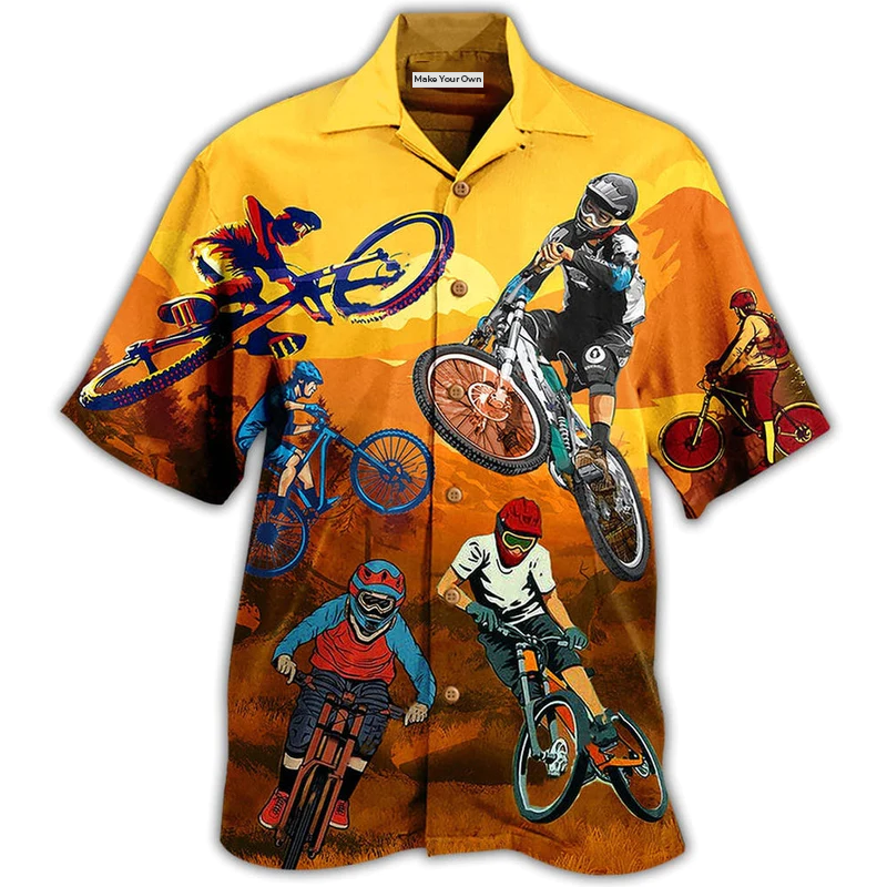 Hawaiian Shirt / Adults / S Bike Racing Always Love It - Hawaiian Shirt - Reefox