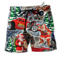 Beach Short / Adults / S Hot Rod Merry Christmas Red Style - Beach Short Reefox - Owls Matrix LTD