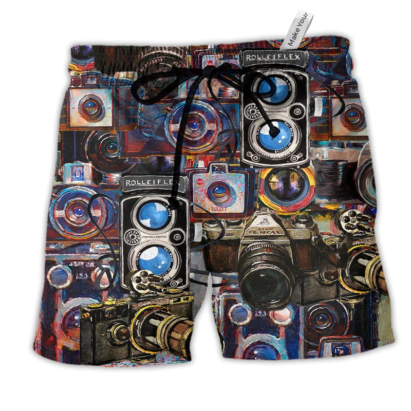 Beach Short / Adults / S Camera Good Old Days Again Photographer - Beach Short Reefox - Owls Matrix LTD