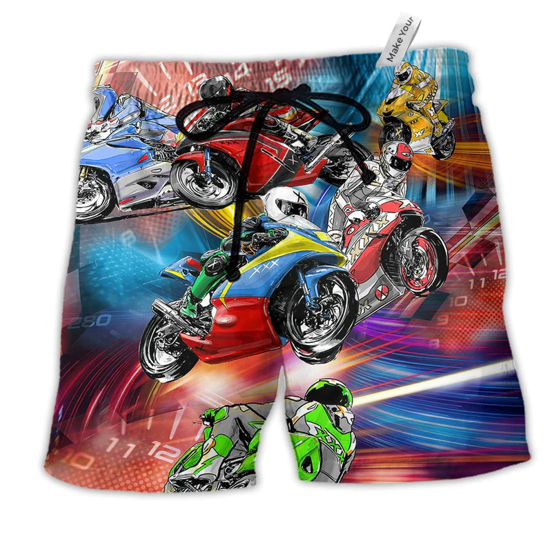 Beach Short / Adults / S Motorcycle Amazing Motorcycle Racing Dark Style - Beach Short Reefox - Owls Matrix LTD