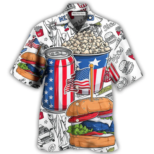 Hawaiian Shirt / Adults / S Food Independence Day - Hawaiian Shirt - Reefox