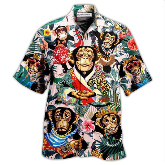 Hawaiian Shirt / Adults / S Monkey So Funny Smile Like A Monkey - Hawaiian Shirt - Reefox