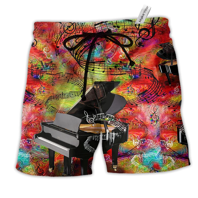 Beach Short / Adults / S Piano Guide You To The World Music - Beach Short Reefox - Owls Matrix LTD